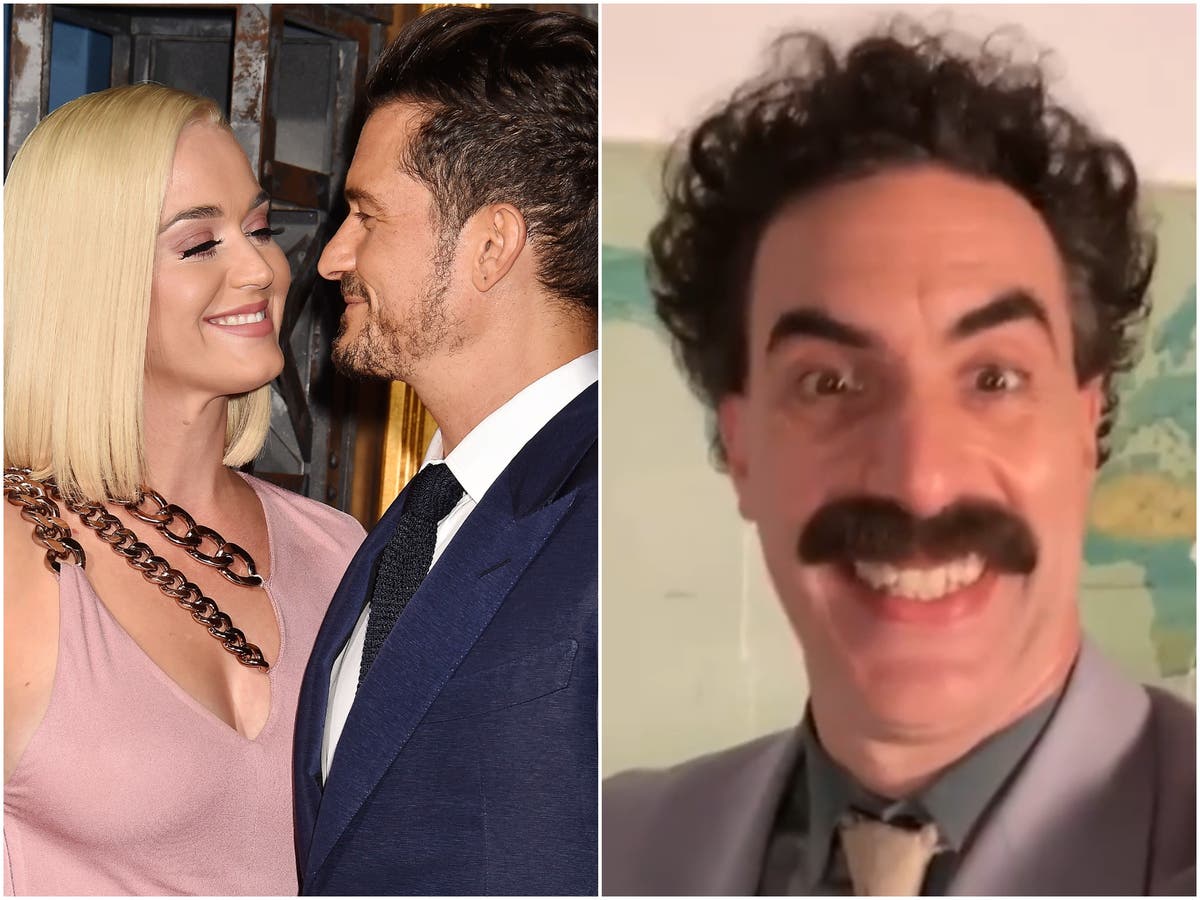 Borat Orlando Bloom surprises Katy Perry with suggestive birthday